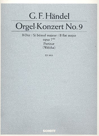 Organ Concerto #9 B Major Op. 7/3 Hwv 308