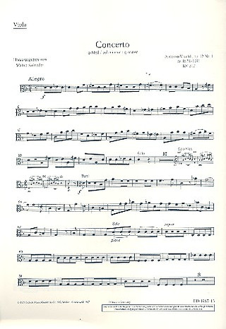 Concerto G Minor Op. 12/1 Rv 317 / Pv 343 (VIVALDI ANTONIO)