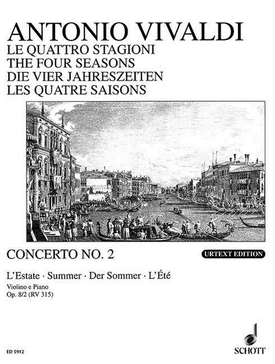 The Four Seasons Op. 8/2 Rv 315 / Pv 336 (Les quatre saisons) (VIVALDI ANTONIO)