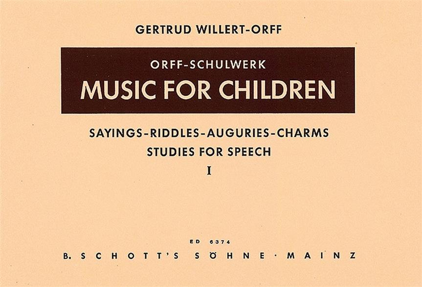 Sayings - Riddles - Auguries - Charms (WILLERT-ORFF GERTRUD)