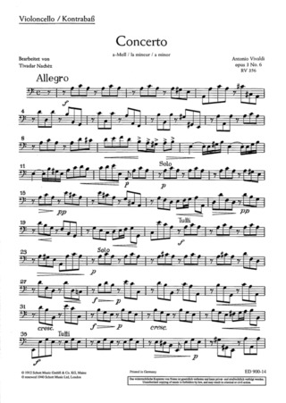 L'Estro Armonico Op. 3/6 Rv 356 / Pv 1