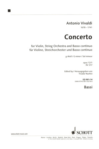 Concerto G Minor Op. 12/1 Rv 317 / Pv 343