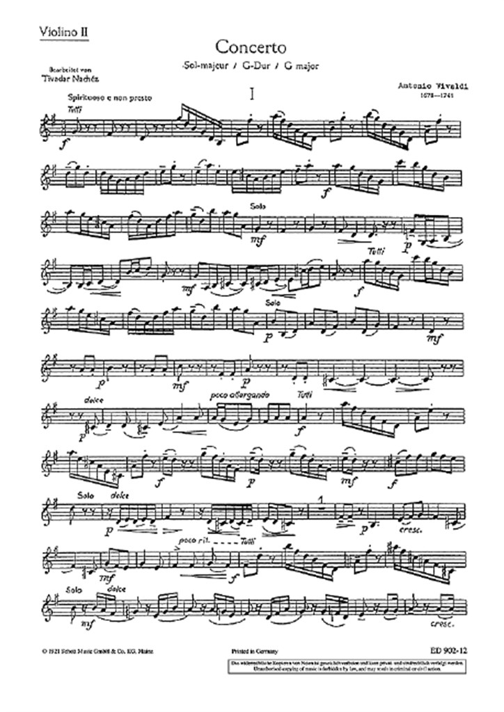 Concerto G Major Rv 298/Pv 100