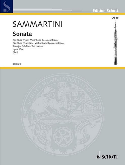 Sonata In G Major Op. 13/4 (SAMMARTINI GIOVANNI BATTISTA)