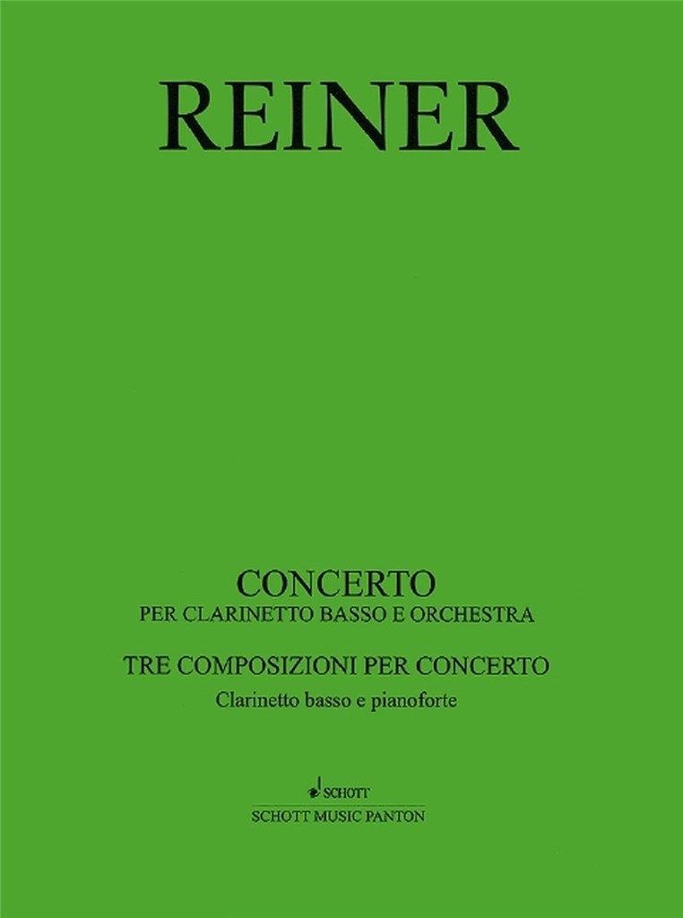 Clarinet Concerto (REINER KAREL)