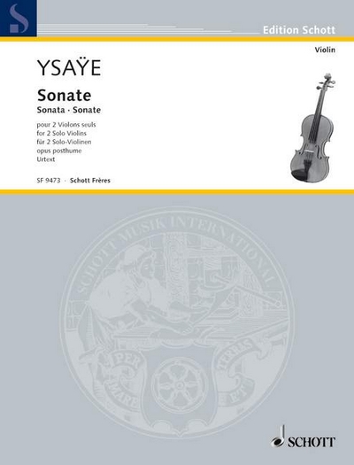 Sonate Pour 2 Violons Seuls Op. Posthume Op. Posth. (YSAYE EUGENE)