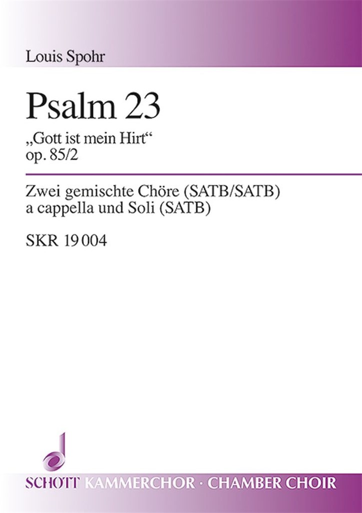 3 Psalmen Op. 85 (SPOHR LOUIS)