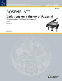 Variations on a theme of Paganini (PAGANINI NICCOLO / ROSENBLATT ALEXANDER (Arr)