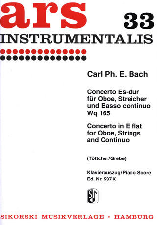 Concerto En Mib Majeur (Es-Dur) (BACH CARL PHILIPP EMMANUEL)