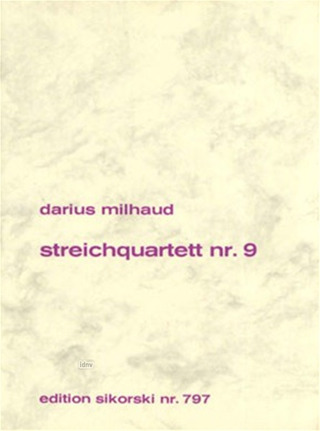 Streichquartett N09 (MILHAUD DARIUS)