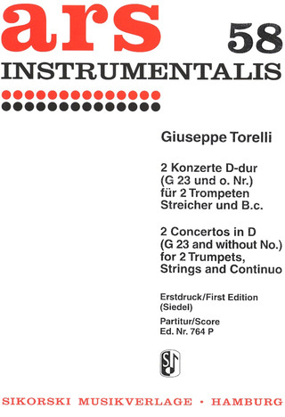 2 Concertos En Re Maj (D-Dur) (TORELLI)
