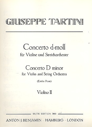 Violin Concerto In D Minor (TARTINI GIUSEPPE)