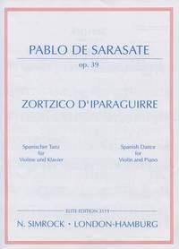 Zortzico D'Iparaguirre Op. 39 (SARASATE PABLO DE)
