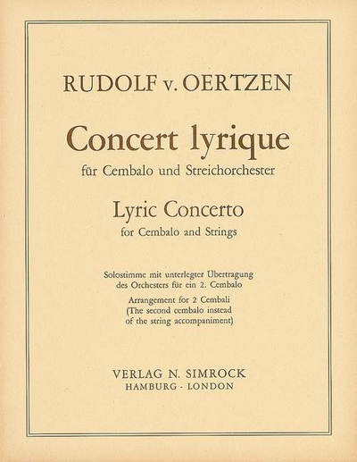 Lyric Concerto Op. 32 (OERTZEN RUDOLF VON)