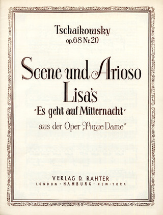 Lisa's Scene (Pique Dame) Op. 68