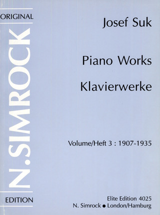 Piano Works Band 3 (SUK JOSEF)