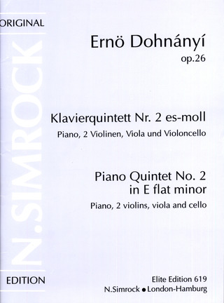 Piano Quintet 2 E Flat Minor Op. 26
