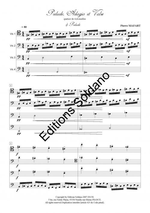 Prélude, Adagio Et Valse (Quatuor De Violoncelles)