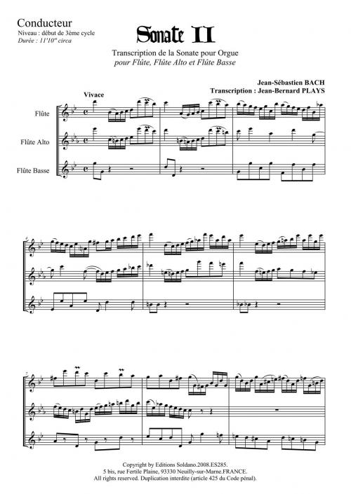 Sonate #2 (Trio De Flûtes [Ut, Alto Et Basse])