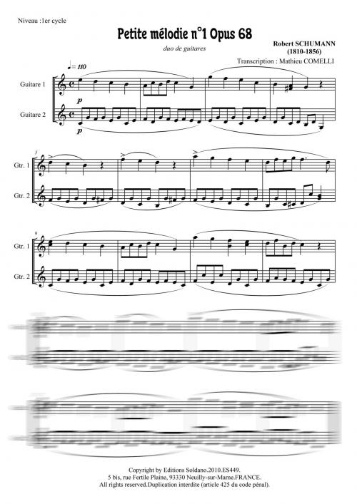 3 Petits Duos (Transc.Du #1, 3 Et 5 Op. 68 Pour Piano)
