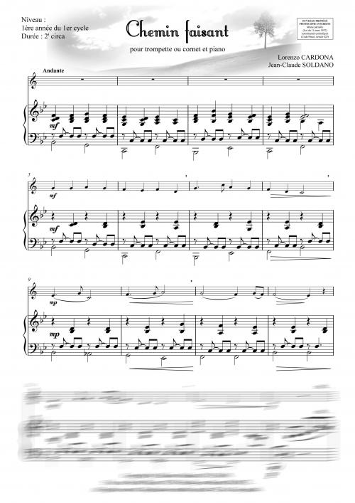 Chemin Faisant (Trompette -Ou Cornet- Et Piano) (CARDONA L)