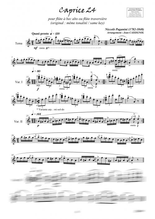Caprices 22-23-24 (Vol.VIII) [Pour Flûte A Bec Alto Ou Flûte Traversière]