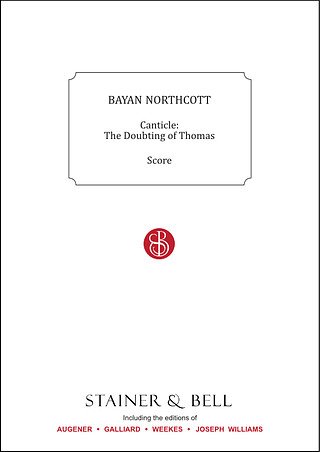 Canticle: The Doubting Of Thomas (NORTHCOTT BAYAN)