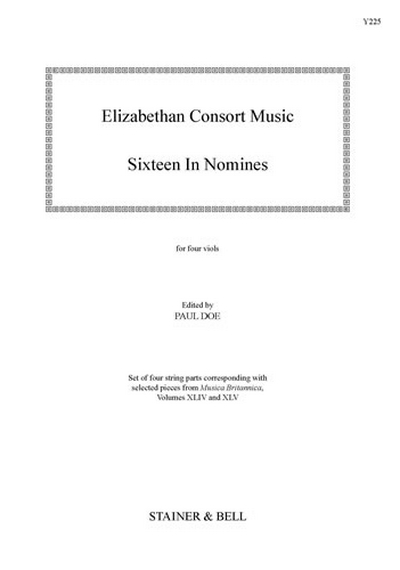 Elizabethan Consort Music: 16 'In Nomines' String Parts