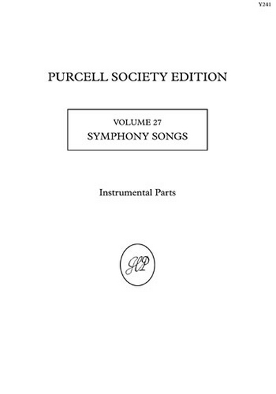 Symphony Songs. Instrumental Parts (PURCELL HENRY)
