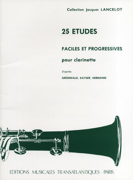 25 Etudes Faciles Et Progressives D'Apres Grunwald - (LANCELOT JACQUES)