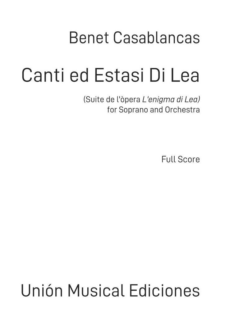 Canti ed estasi di Lea (CASABLANCAS BENET)