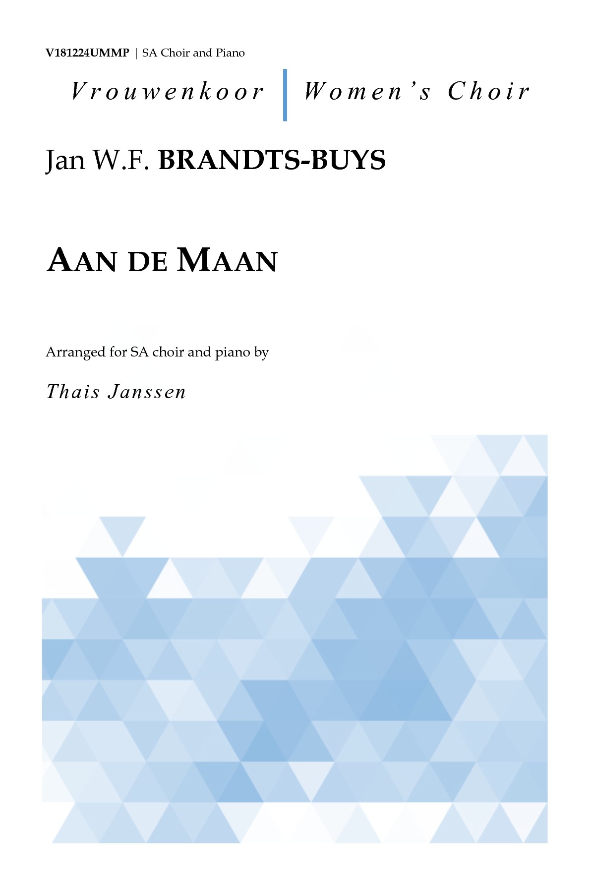 Aan de Maan for SA Choir and Piano (BRANDTS-BUYS JAN W.F.)
