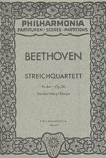 String Quartet In Eb Major Op. 74 'Harp' Op. 74