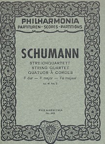 String Quartet In F Major Op. 41/2 Op. 41/3 (SCHUMANN ROBERT)