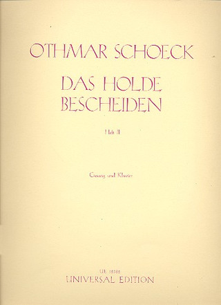 Das Holde Bescheiden Book2 Vce Pft Op. 62 Band 2 (SCHOECK OTHMAR)