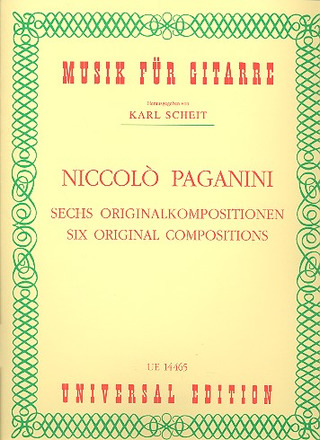 6 Original Compositions (PAGANINI NICCOLO)