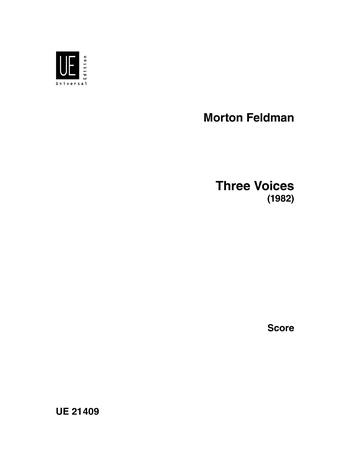 Three Voices (FELDMAN MORTON)