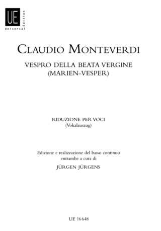 Vespro Della Beata Vergine Ka (MONTEVERDI CLAUDIO)