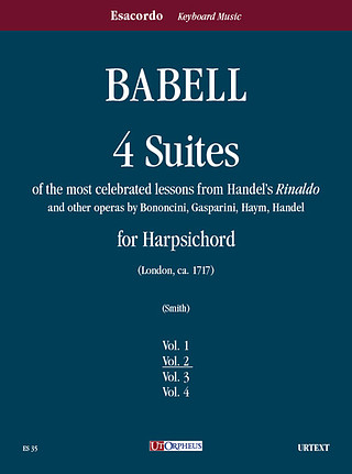 4 Suites Of The Most Celebrated Lessons From Handel's 'Rinaldo' And Other Operas By Bononcini, Gasparini, Haym, Handel