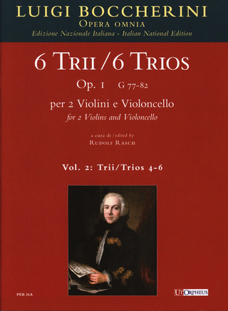 6 Trios Op. 1 (G 77-82) For 2 Violins And Violoncello. Vol.2: Trios Nos. 4-6 (BOCCHERINI LUIGI)