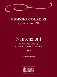 Selected Works. Vol.7: 3 Inventions (COLARIZI GIORGIO)