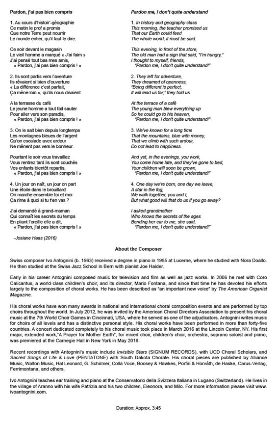 Pardon, J'Ai Pas Bien Compris (ANTOGNINI IVO / HAAS JOSIANE)